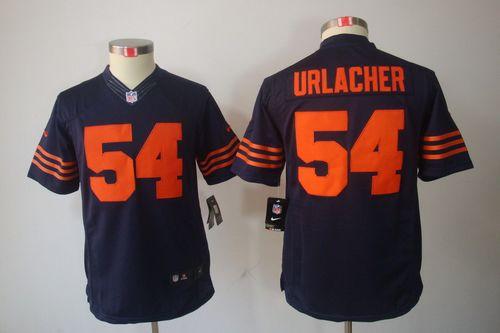  Bears #54 Brian Urlacher Navy Blue Youth 1940s Throwback Stitched NFL Limited Jersey