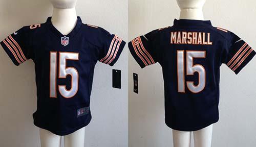 Toddler  Bears #15 Brandon Marshall Navy Blue Team Color Stitched NFL Elite Jersey