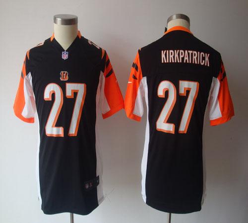  Bengals #27 Dre Kirkpatrick Black Team Color Youth NFL Game Jersey