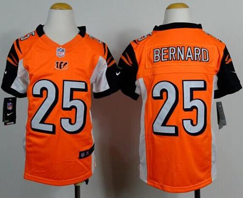  Bengals #25 Giovani Bernard Orange Alternate Youth Stitched NFL Elite Jersey