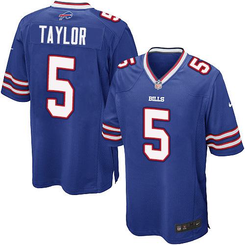  Bills #5 Tyrod Taylor Royal Blue Team Color Youth Stitched NFL New Elite Jersey