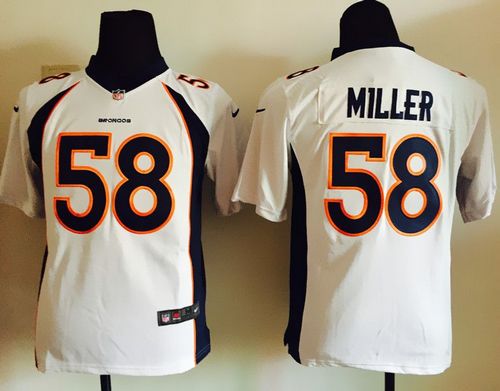  Broncos #58 Von Miller White Youth Stitched NFL Elite Jersey