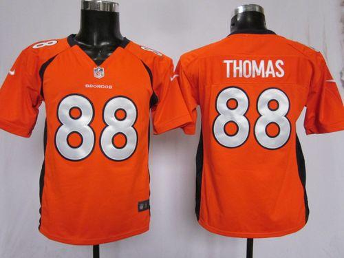  Broncos #88 Demaryius Thomas Orange Team Color Youth Stitched NFL Elite Jersey