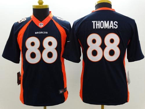  Broncos #88 Demaryius Thomas Blue Alternate Youth Stitched NFL New Limited Jersey