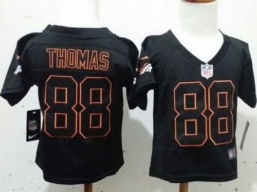 Toddler  Broncos #88 Demaryius Thomas Lights Out Black Stitched NFL Elite Jersey