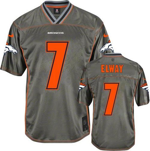  Broncos #7 John Elway Grey Youth Stitched NFL Elite Vapor Jersey