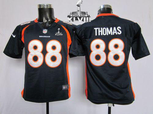  Broncos #88 Demaryius Thomas Blue Alternate Super Bowl XLVIII Youth Stitched NFL Elite Jersey