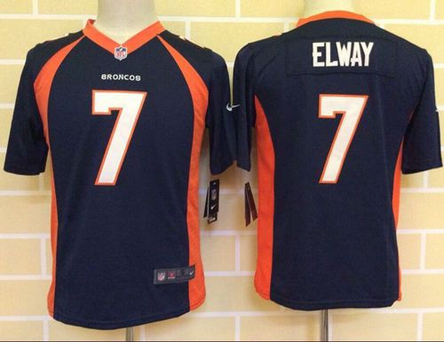  Broncos #7 John Elway Blue Alternate Youth Stitched NFL New Elite Jersey