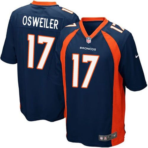  Broncos #17 Brock Osweiler Blue Alternate Youth Stitched NFL New Elite Jersey