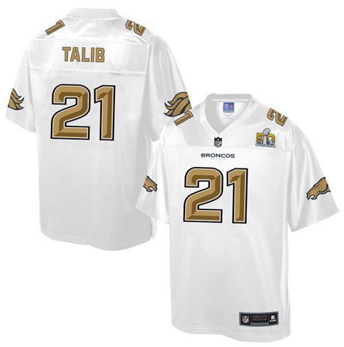  Broncos #21 Aqib Talib White Youth NFL Pro Line Super Bowl 50 Fashion Game Jersey