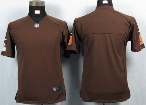  Browns Blank Brown Team Color Youth NFL Game Jersey