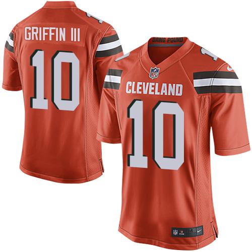  Browns #10 Robert Griffin III Orange Alternate Youth Stitched NFL New Elite Jersey