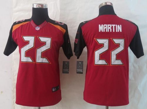  Buccaneers #22 Doug Martin Red Team Color Youth Stitched NFL New Limited Jersey