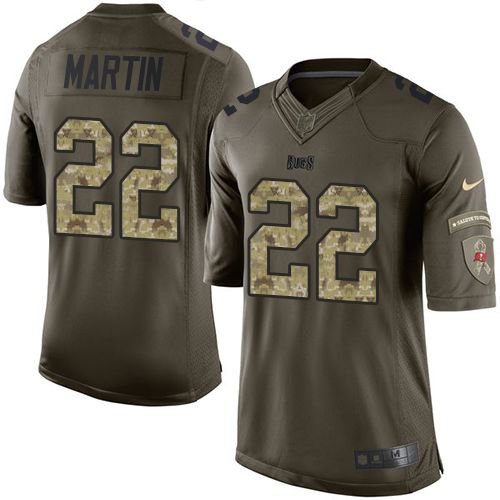  Buccaneers #22 Doug Martin Green Youth Stitched NFL Limited Salute to Service Jersey