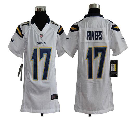  Chargers #17 Philip Rivers White Youth Stitched NFL Elite Jersey