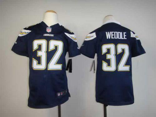  Chargers #32 Eric Weddle Navy Blue Team Color Youth Stitched NFL Elite Jersey