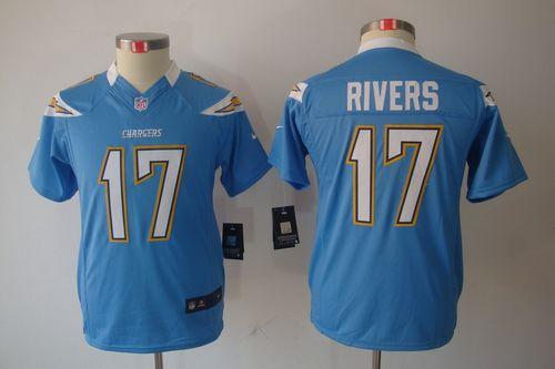  Chargers #17 Philip Rivers Electric Blue Alternate Youth Stitched NFL Limited Jersey