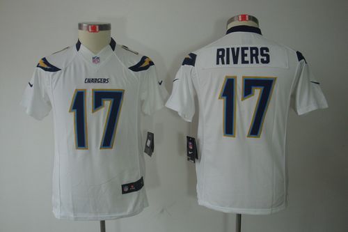 Chargers #17 Philip Rivers White Youth Stitched NFL Limited Jersey