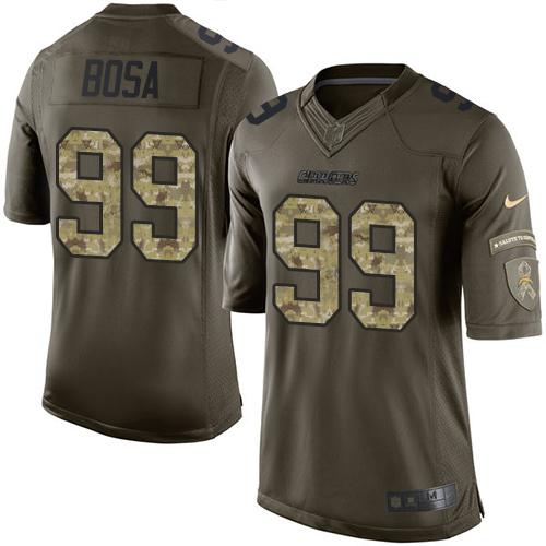  Chargers #99 Joey Bosa Green Youth Stitched NFL Limited Salute to Service Jersey