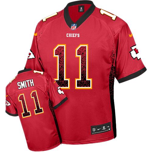  Chiefs #11 Alex Smith Red Team Color Youth Stitched NFL Elite Drift Fashion Jersey