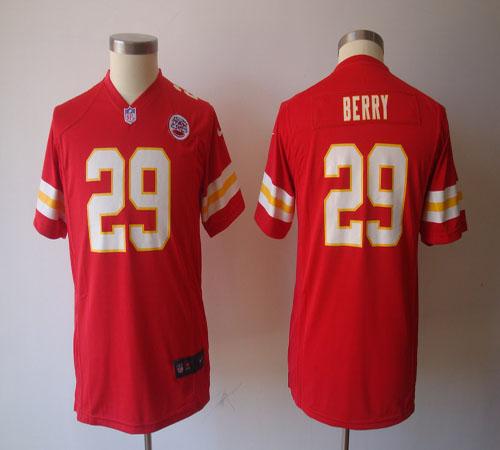  Chiefs #29 Eric Berry Red Team Color Youth NFL Game Jersey