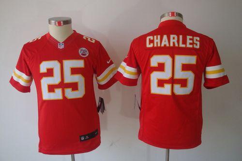  Chiefs #25 Jamaal Charles Red Team Color Youth Stitched NFL Limited Jersey