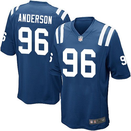  Colts #96 Henry Anderson Royal Blue Team Color Youth Stitched NFL Elite Jersey