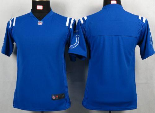  Colts Blank Royal Blue Team Color Youth NFL Game Jersey