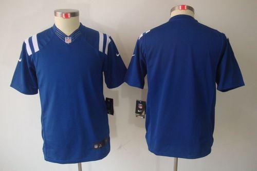  Colts Blank Royal Blue Team Color Youth Stitched NFL Limited Jersey
