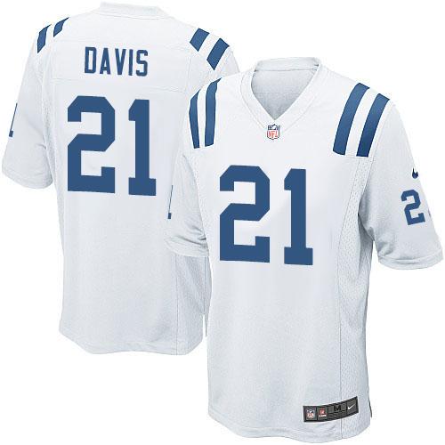  Colts #21 Vontae Davis White Youth Stitched NFL Elite Jersey