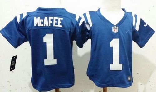 Toddler  Colts #1 Pat McAfee Royal Blue Team Color Stitched NFL Elite Jersey