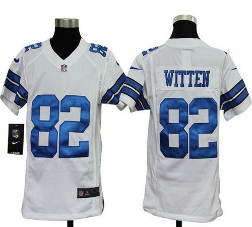  Cowboys #82 Jason Witten White Youth Stitched NFL Elite Jersey