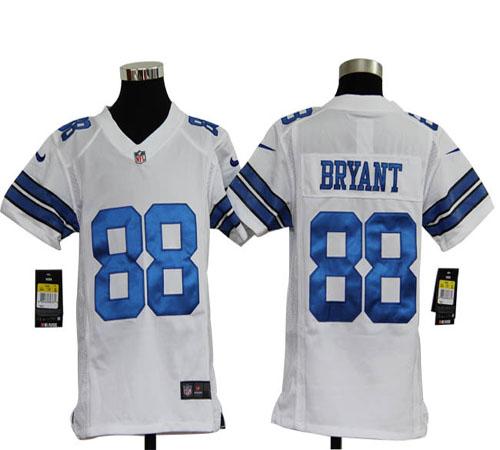  Cowboys #88 Dez Bryant White Youth Stitched NFL Elite Jersey