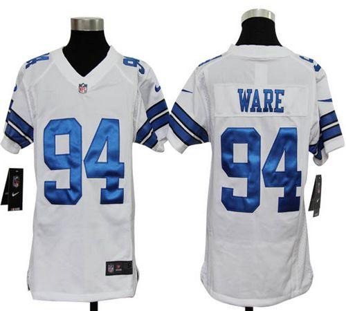  Cowboys #94 DeMarcus Ware White Youth Stitched NFL Elite Jersey