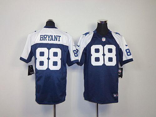  Cowboys #88 Dez Bryant Navy Blue Thanksgiving Youth Throwback Stitched NFL Elite Jersey