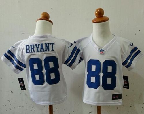 Toddler  Cowboys #88 Dez Bryant White Stitched NFL Elite Jersey
