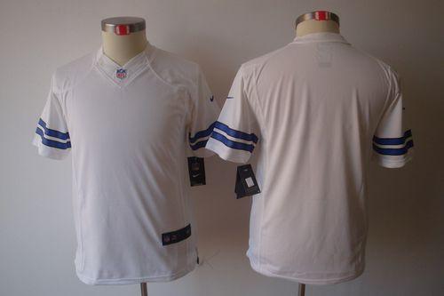 Cowboys Blank White Youth Stitched NFL Limited Jersey