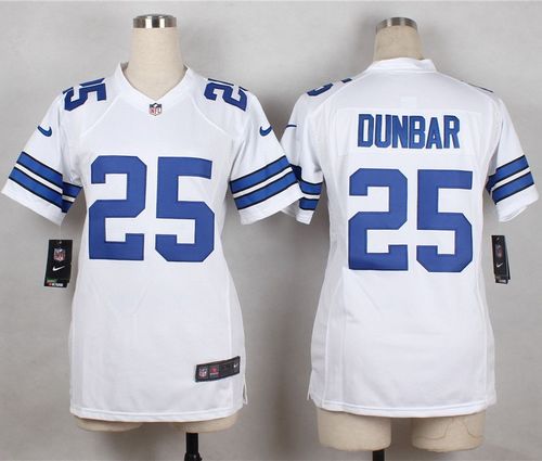  Cowboys #25 Lance Dunbar White Youth Stitched NFL Elite Jersey