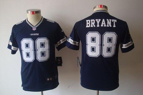 Cowboys #88 Dez Bryant Navy Blue Team Color Youth Stitched NFL Limited Jersey
