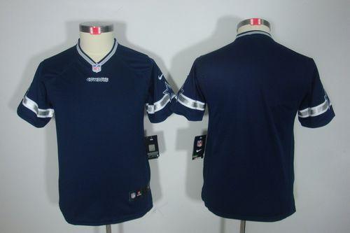  Cowboys Blank Navy Blue Team Color Youth Stitched NFL Limited Jersey