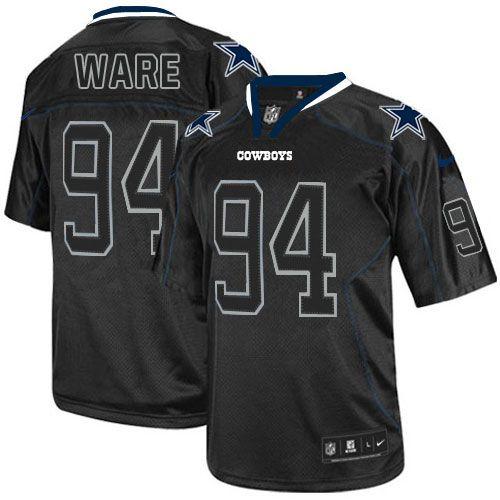  Cowboys #94 DeMarcus Ware Lights Out Black Youth Stitched NFL Elite Jersey