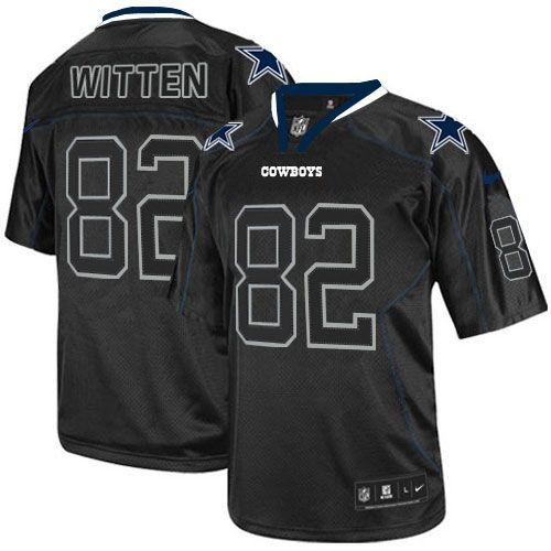  Cowboys #82 Jason Witten Lights Out Black Youth Stitched NFL Elite Jersey