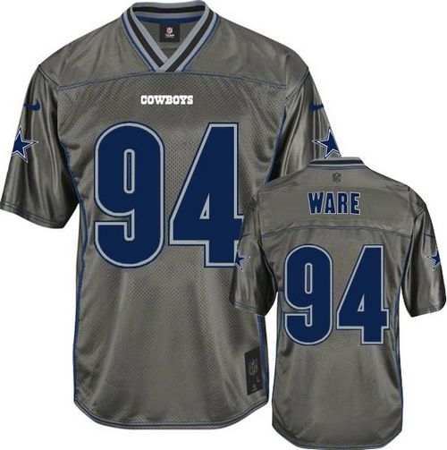  Cowboys #94 DeMarcus Ware Grey Youth Stitched NFL Elite Vapor Jersey