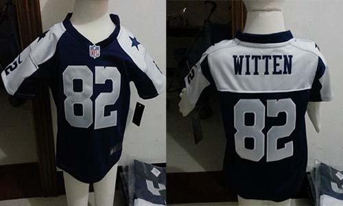 Toddler  Cowboys #82 Jason Witten Navy Blue Thanksgiving Stitched NFL Elite Jersey