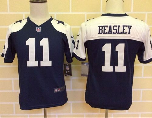  Cowboys #11 Cole Beasley Navy Blue Thanksgiving Youth Throwback Stitched NFL Elite Jersey