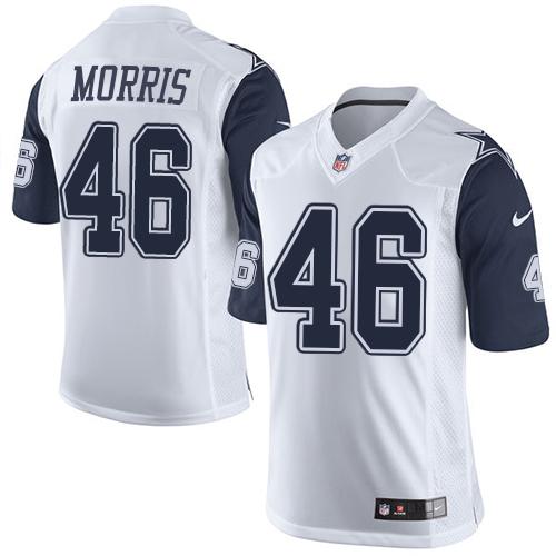  Cowboys #46 Alfred Morris White Youth Stitched NFL Elite Rush Jersey