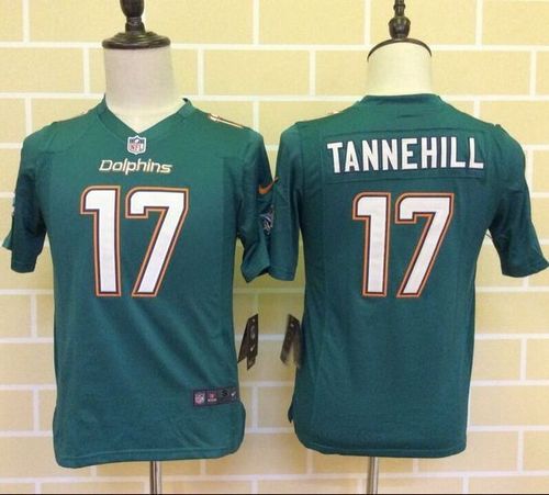  Dolphins #17 Ryan Tannehill Aqua Green Team Color Youth Stitched NFL Elite Jersey