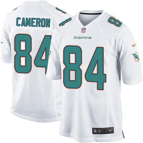  Dolphins #84 Jordan Cameron White Youth Stitched NFL Elite Jersey