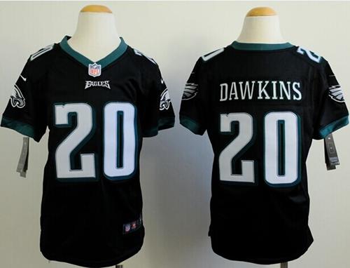  Eagles #20 Brian Dawkins Black Alternate Youth Stitched NFL Elite Jersey