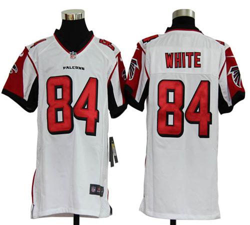  Falcons #84 Roddy White White Youth Stitched NFL Elite Jersey
